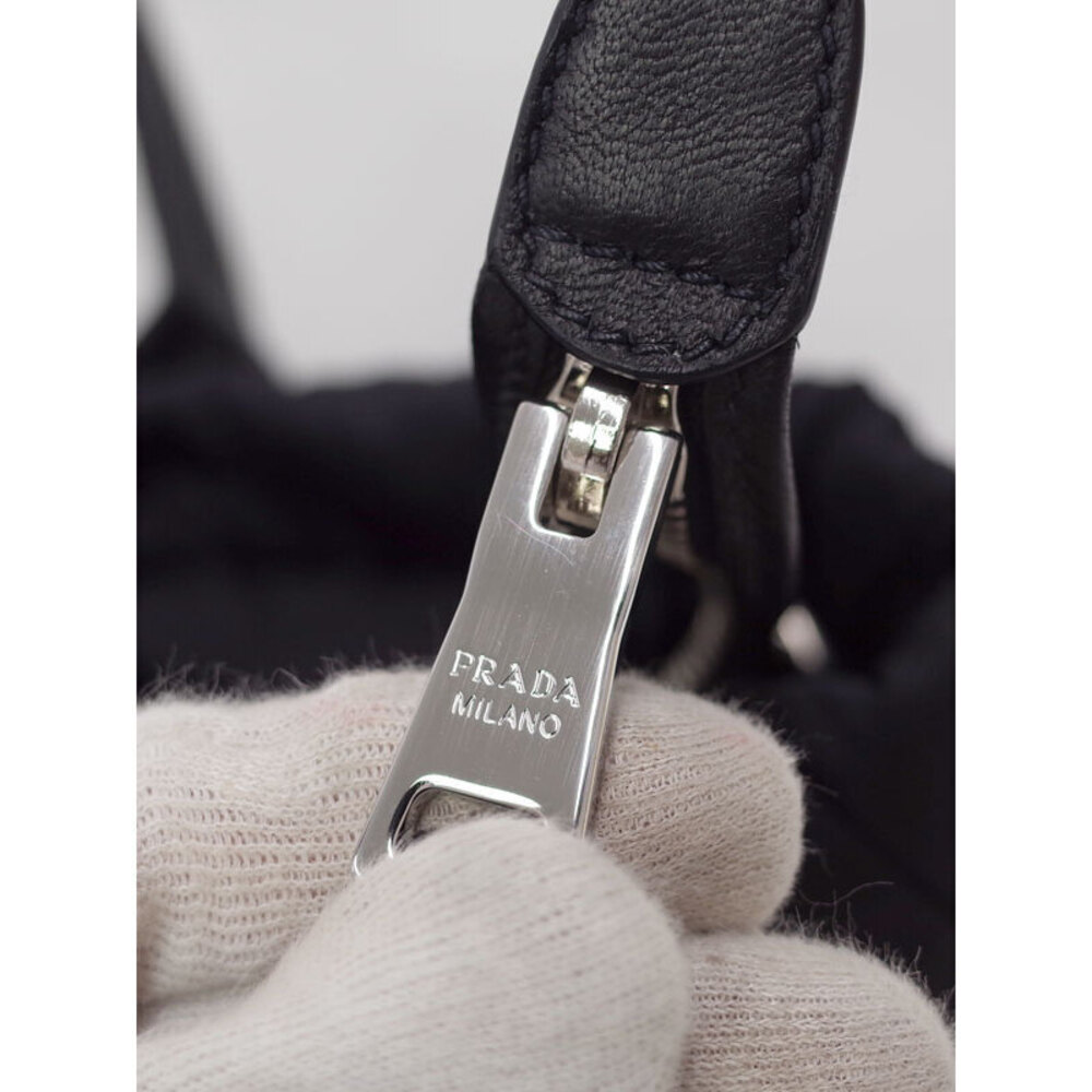 PRADA Quilted Tote Shoulder Bag Black - Picture 5 of 5